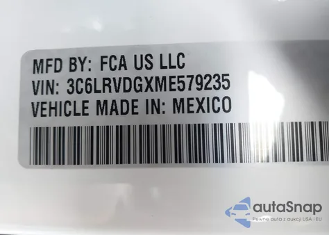 2021 Ram Promaster 2500 High Roof 159 Wb from USA, damaged, VIN 3C6LRVDGXME579235